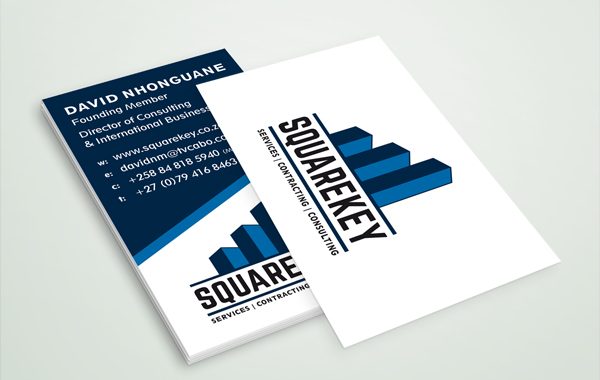 SquareKey logo and business card design