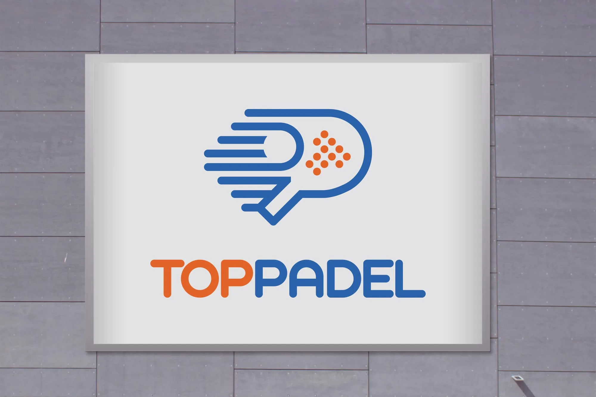 Top Padel logo design on a sign
